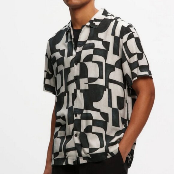 kuwalla Other - Kuwalla Beach Shirt Abstract Print Shirt Large